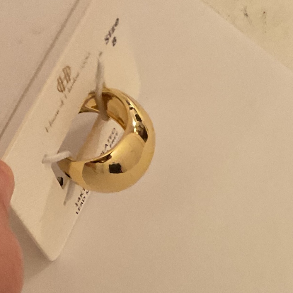 NWT House of Harlow Gold Ring Sz 8 - Picture 7 of 7